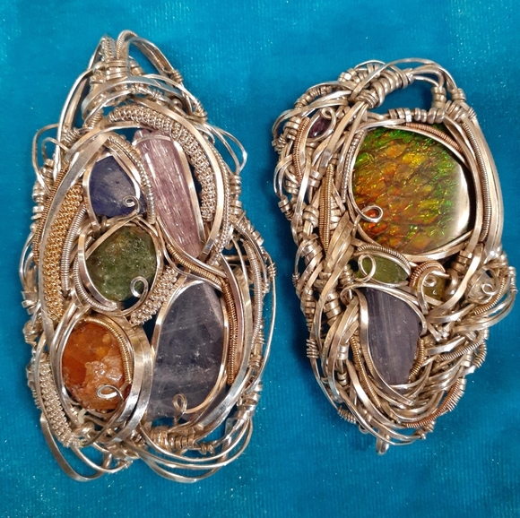 Hand Crafted Jewelry - Hippy Bling pendants